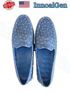 Floafers Country Club Driver Blue Flamingo Loafers Waterproof Shoes Mens Size 10